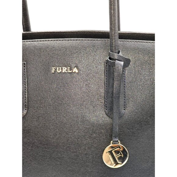 Furla Women's Black Saffiano Leather  Tessa Tote  Shoulder Bag Size Large 2712 - Picture 6 of 16